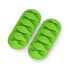 Cable organizer Blow - self-adhesive with 5 clips green - 2pcs.