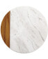 Фото #2 товара Pantryware White Marble & Teak Wood 10" Round Serving Board