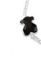 Fine silver bracelet with black onyx teddy bear 1000149400