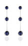 Elegant silver earrings with sapphires SAFAGUP2718