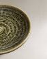 Earthenware side plate with spiral design