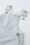 Striped twill dungarees