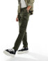 Jack & Jones tapered smart cargo trouser with front pleat in khaki Зеленый, W30 L34 - фото #2