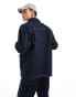 Фото #4 товара Wrangler Kobe utility stitch denim chore jacket relaxed fit in dark wash co-ord