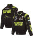 ფოტო #1 პროდუქტის Men's Black William Byron RAPTOR Twill Driver Uniform Full-Snap Jacket