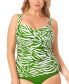 Anne Cole 281622 Plus Size Crossover Shirred Tankini Top Women's Swimsuit , 20W