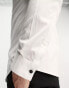 Фото #9 товара ASOS DESIGN Premium slim fit sateen shirt with wing collar in white