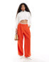 Фото #3 товара River Island petite contrast side stripe trouser in red