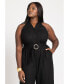 ფოტო #3 პროდუქტის Plus Size Halter Neck Jumpsuit