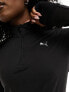 Puma Running Favourite 1/4 zip sweatshirt in black