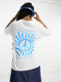 Noisy May peace out motif oversized t-shirt in white