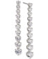 ფოტო #1 პროდუქტის Silver-Tone Cubic Zirconia Graduated Linear Drop Earrings, Created for Macy's