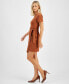 Фото #4 товара Women's Faux-Suede Sheath Dress