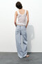 Mid-rise tailored balloon jeans