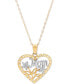 Mom Heart 18" Pendant Necklace in 10k Gold