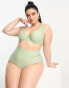 Фото #6 товара ASOS DESIGN Curve mix and match high waist bikini bottom in sage green