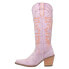Dingo Texas Tornado Embroidered Snip Toe Cowboy Womens Purple Casual Boots DI94