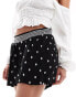 New Look broderie embroidered shorts in black