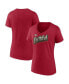 ფოტო #1 პროდუქტის Women's Scarlet San Francisco 49ers Back Home Again V-Neck T-shirt