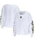 ფოტო #1 პროდუქტის Women's White Vegas Golden Knights Celebration Cropped Long Sleeve T-shirt