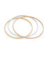 ფოტო #6 პროდუქტის Set Of 3 Interlocking Tri Color Twist Multi Stacking Bangle For Women Teen Bracelets Round Smooth Thin Brass