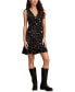 Фото #1 товара Women's Printed Smocked V-Neck Sleeveless Dress