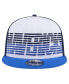 Фото #3 товара Men's White/Blue Dallas Mavericks Throwback Gradient Tech Font 9fifty Snapback Hat