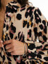 Фото #5 товара Never Fully Dressed linen shirt co-ord in leopard