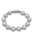 ფოტო #1 პროდუქტის Cubic Zirconia Round Halo Link Bracelet