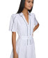 Фото #4 товара Women's Puff-Sleeve Belted A-Line Dress