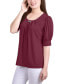 Фото #3 товара Women's Short Sleeve Balloon Sleeve Top