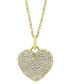ფოტო #3 პროდუქტის EFFY® Diamond Pavé Heart 18" Pendant Necklace (5/8 ct. t.w.) in 14k Gold