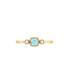 ფოტო #2 პროდუქტის Cushion Cut Aquamarine Gemstone, Natural Diamonds Birthstone Ring in 14K Yellow Gold