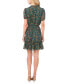 ფოტო #3 პროდუქტის Women's Floral Short-Sleeve Tie-Neck Ruffled Dress