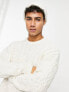 Фото #4 товара New Look heavy cable knit jumper in off white