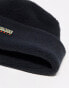 Napapijri Rock logo patch fleece beanie in black