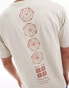 ONLY & SONS relaxed fit t-shirt with Japan print in beige Silberstreif, 2XL - фото #3