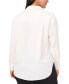 Women's Plus Size Studded Long-Sleeve Chest-Pocket Blouse