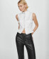 Фото #9 товара Women's Leather-Effect Straight Trousers