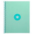 Фото #1 товара ANTARTIK Spiral notebook A4 micro lined cover 80h 90gr frame 5 mm 1 band 4 holes mint