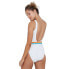 Белый купальник с высокими вырезами от Speedo - Deep U-Back White/Orange Fizz/Mango/Sky Blue/Blue Bay, UK 30 - фото #4