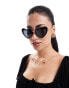 ASOS DESIGN heart sunglasses in black - фото #6