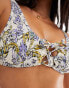 Reclaimed Vintage bralette in pretty floral print with keyhole front Разноцветный, 34 - фото #3