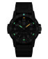 Фото #3 товара Наручные часы Guess Men's Black Leather & Silicone Flex Strap Watch 43mm.