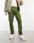 Фото #4 товара ASOS DESIGN pull on trouser in khaki with elasticated waist