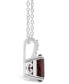Фото #3 товара Macy's women's Garnet (2-1/2 ct.t.w.) and Diamond Accent Pendant Necklace in Sterling Silver