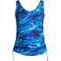 Women's DD-Cup Adjustable V-neck Underwire Tankini Swimsuit Top Adjustable Straps