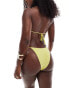 Фото #4 товара South Beach glitter tie side bikini bottom in chartreuse