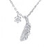 Subtle necklace feather with Swarovski MW11173S