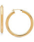 ფოტო #1 პროდუქტის Polished Hoop Earrings in 14k Gold, 1 1/2 inch